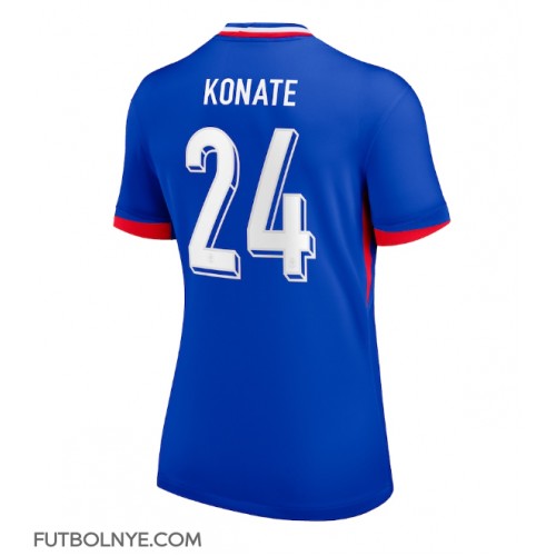 Camiseta Francia Ibrahima Konate #24 Primera Equipación para mujer Eurocopa 2024 manga corta